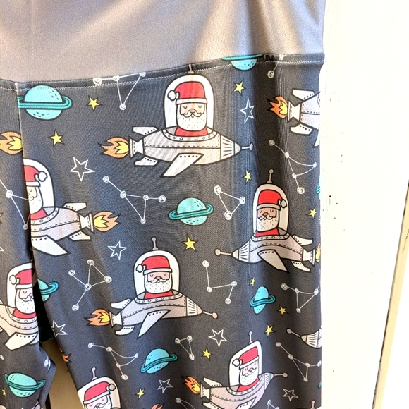 Santa Space leggings sz L - Picture 3 of 7